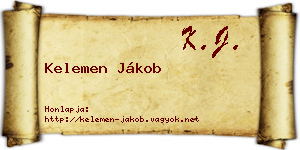 Kelemen Jákob névjegykártya
